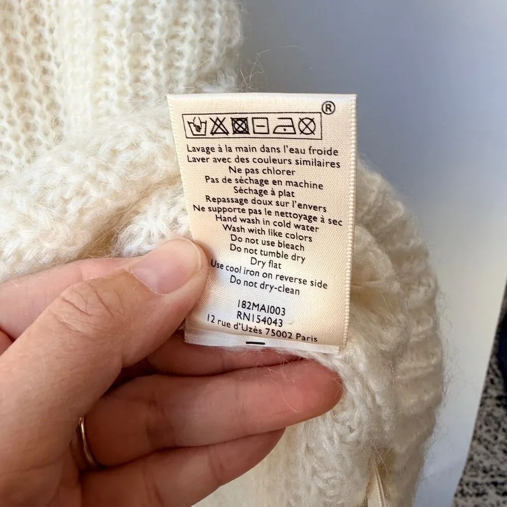 Sézane Dwee Jumper – Size M (White) - Picture 9 of 9